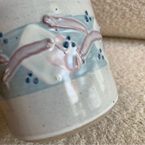 Cunningham Studio Art Pottery Vintage 1991 Ceramic Planter Crock Abstract Pastel - Picture 8 of 11